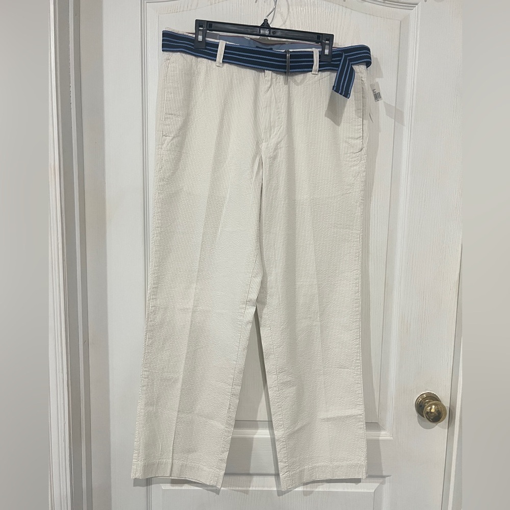 FINAL PRICE NWT Men’s IZOD Sandy Bay Seersucker Stripe Preppy Pants